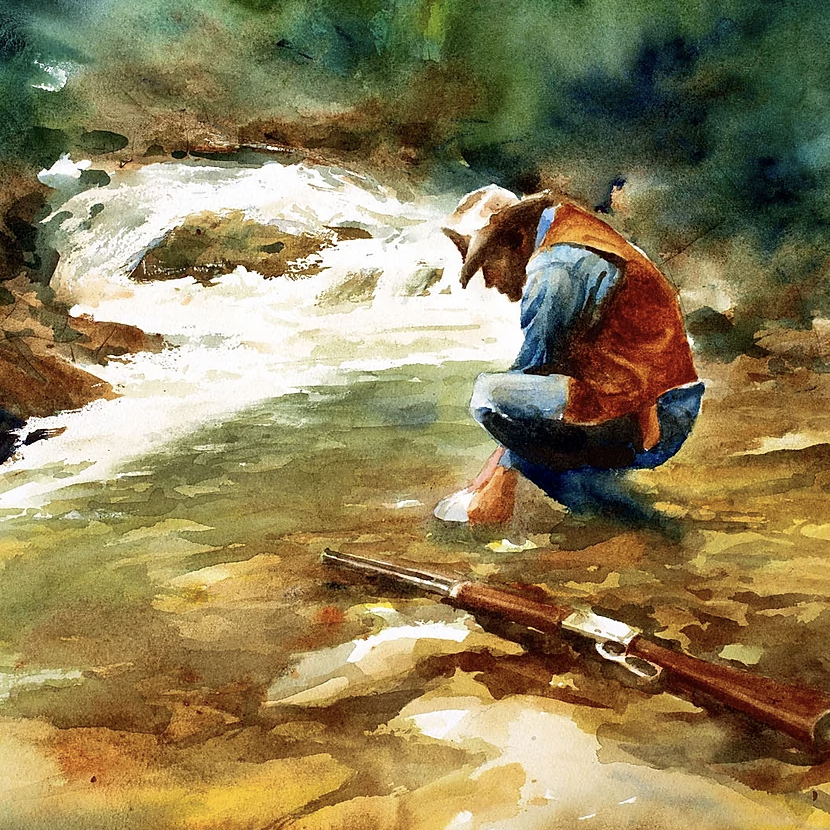 2013 Silver Award Winner "Gold panning on upper Sand Creek" by Richard DuBois