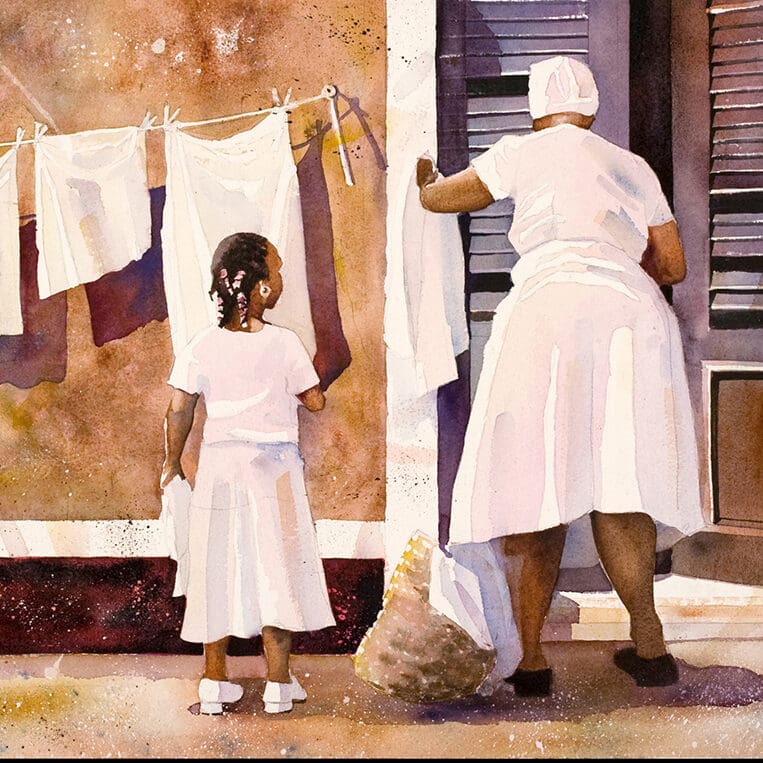 Laundry Day Painting by Lynn Ferris